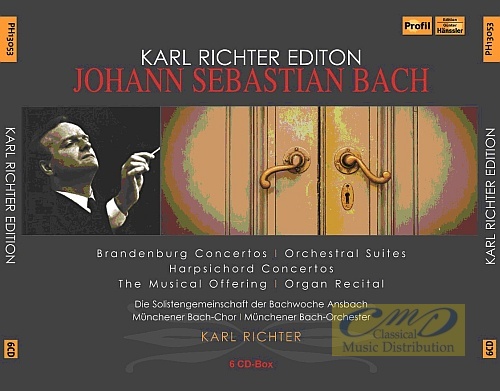 Karl Richter Edition - Bach: Brandenburg Conc., Orchestral Suites, Harpsichord Conc., The Musical Offering, Organ Recital